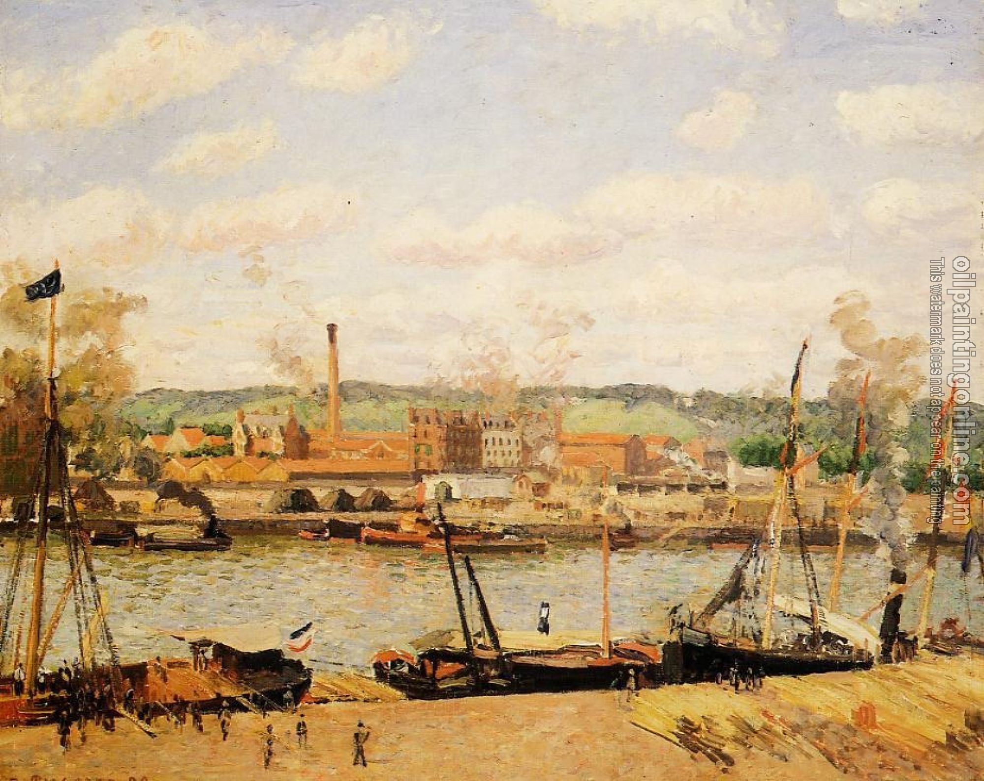 Pissarro, Camille - View of the Cotton Mill at Oissel, near Rouen